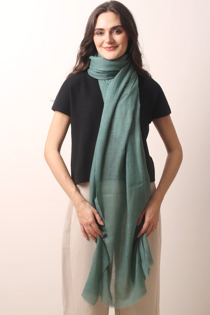 Pine Green Cashmere Air Scarf- Pashma Women's