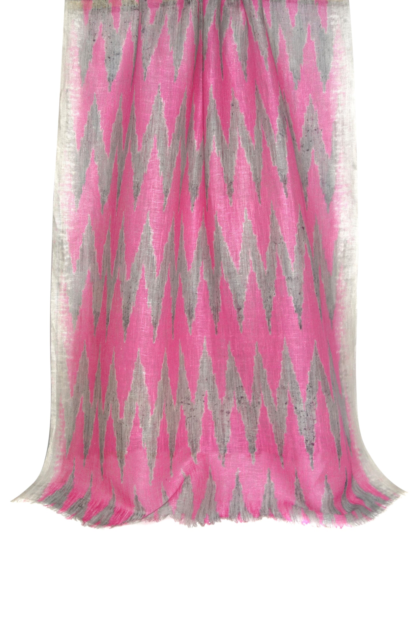 Pink Ikat Silk Cashmere Scarf - Pashma Women's