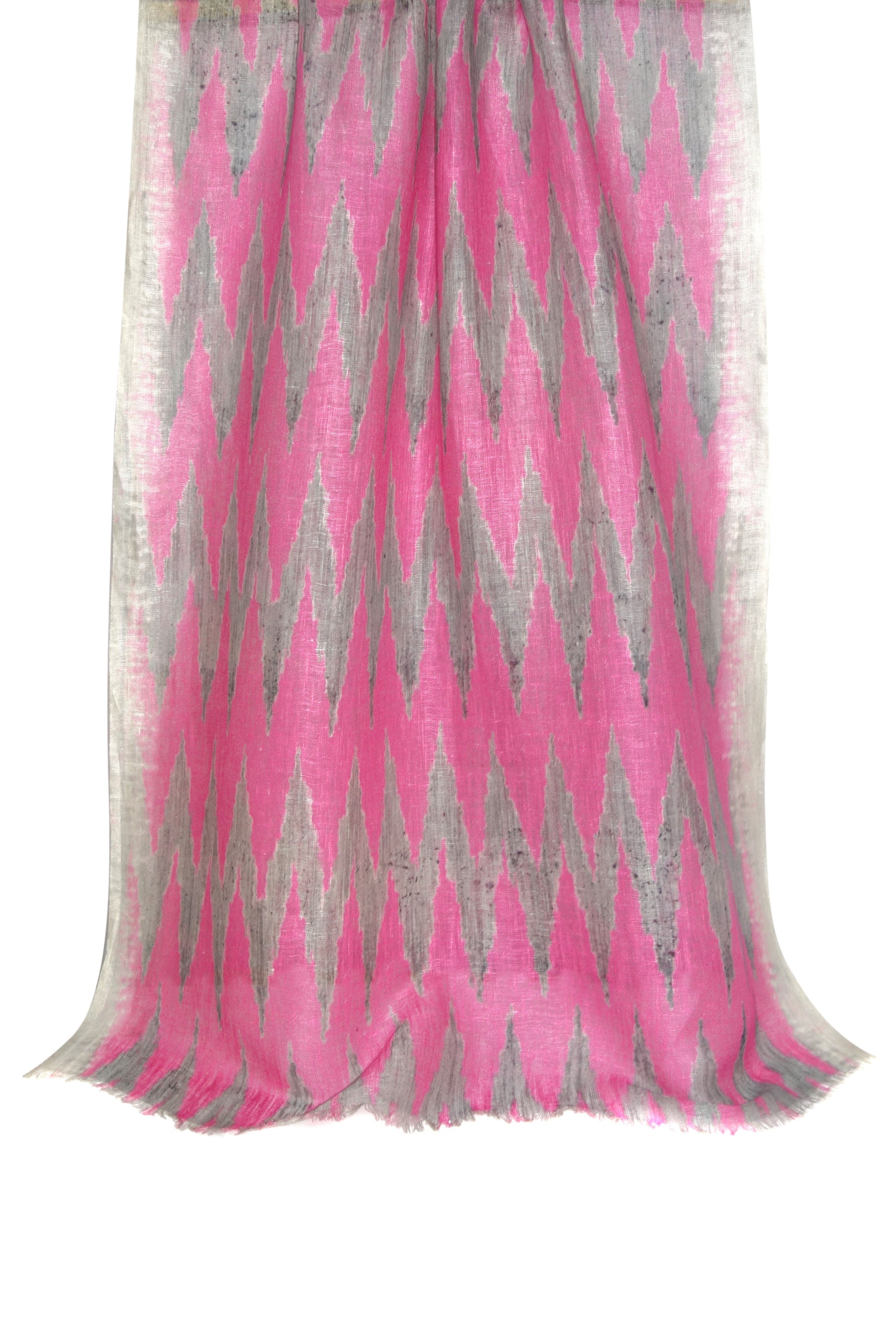 Pink Ikat Silk Cashmere Scarf - Pashma Women's