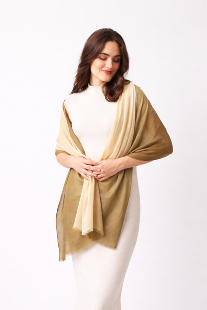 Cherry Wood Ombre Diamond Cashmere Scarf