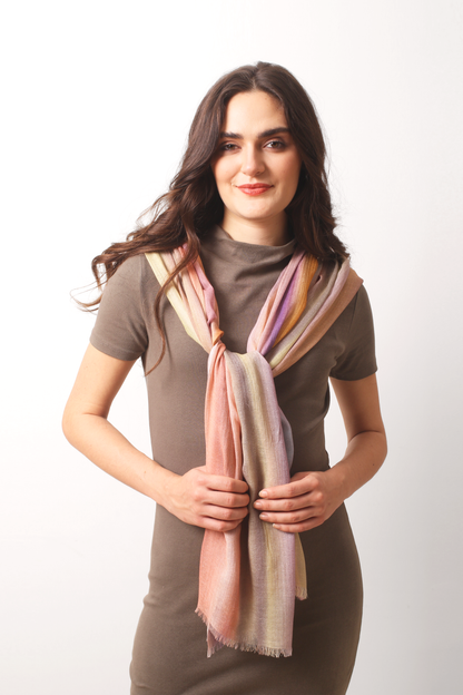 Play of Pastel Silk Cashmere Scarf
