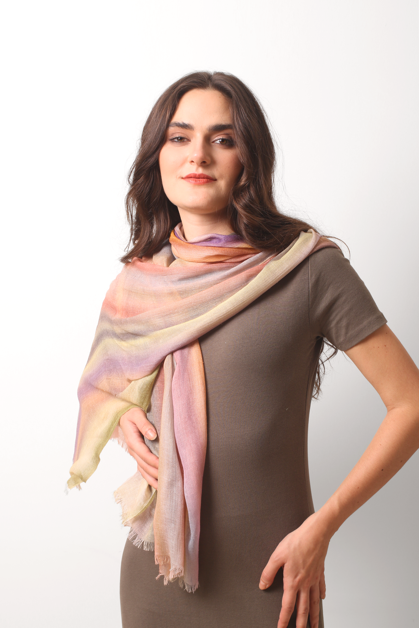 Play of Pastel Silk Cashmere Scarf
