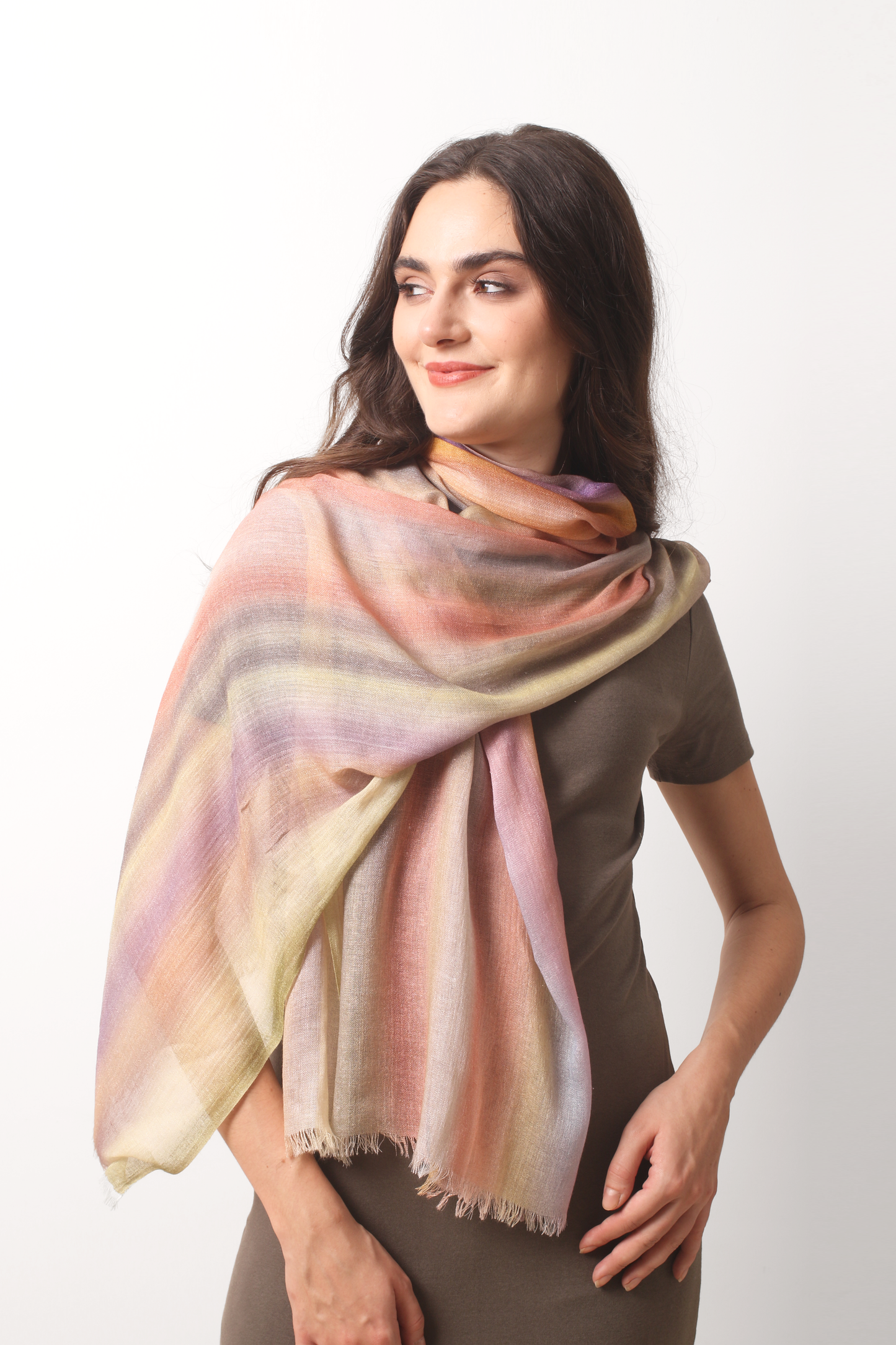 Play of Pastel Silk Cashmere Scarf