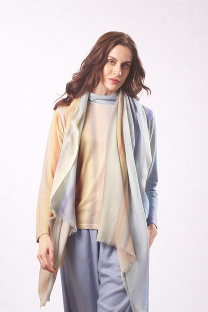 Seascape Silk Cashmere Scarf