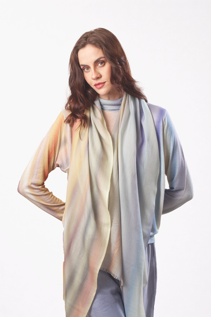 Seascape Silk Cashmere Scarf