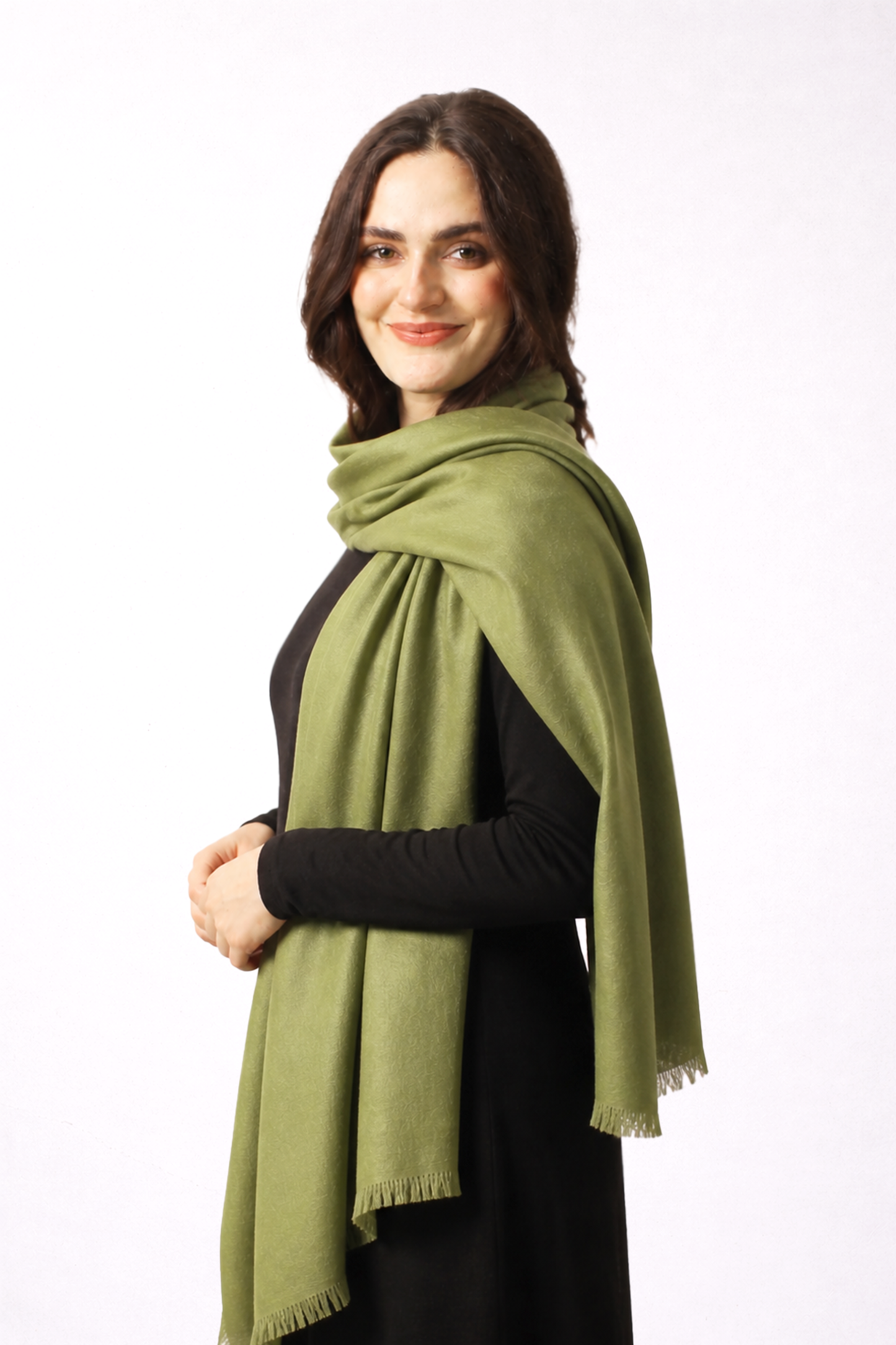 Sesame Silk Cashmere Twill Scarf