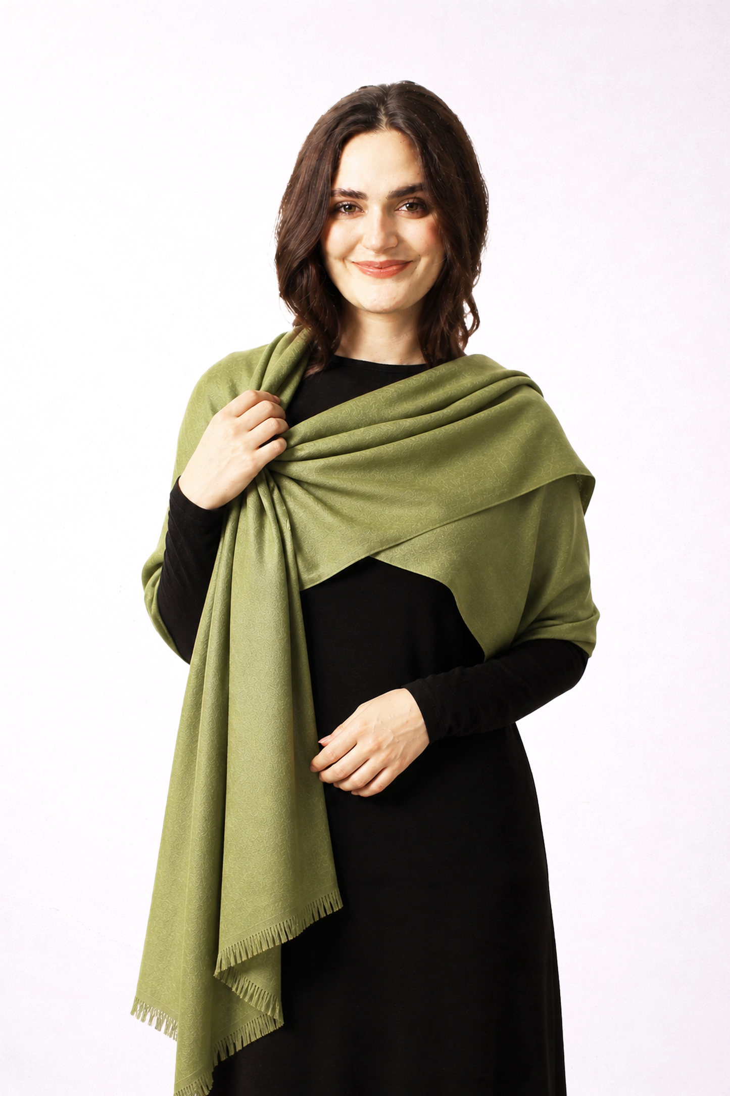 Sesame Silk Cashmere Twill Scarf