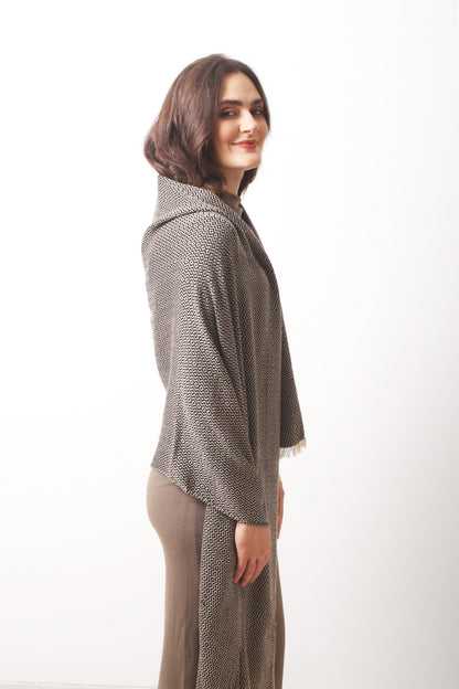 Shadow & Light Bird's Eye Cashmere Scarf