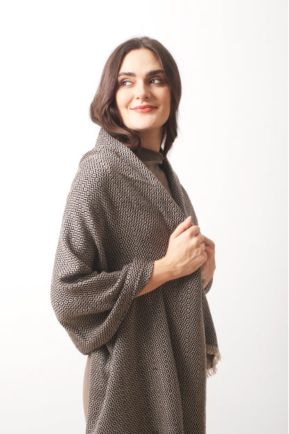Shadow & Light Bird's Eye Cashmere Scarf