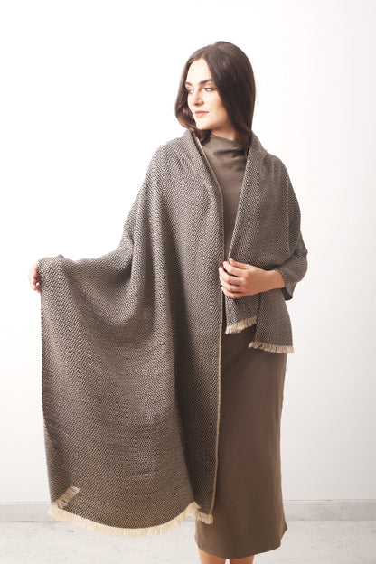 Shadow & Light Bird's Eye Cashmere Scarf