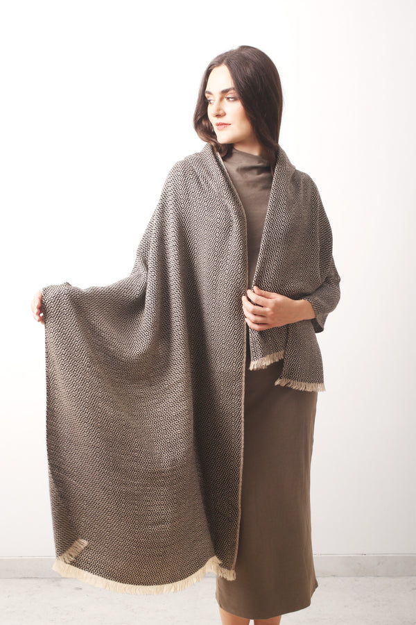 Shadow & Light Bird's Eye Cashmere Scarf