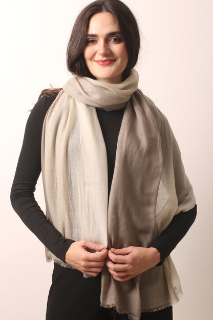 Smoke Ombre Diamond Cashmere Scarf 1- Pashma Woman's