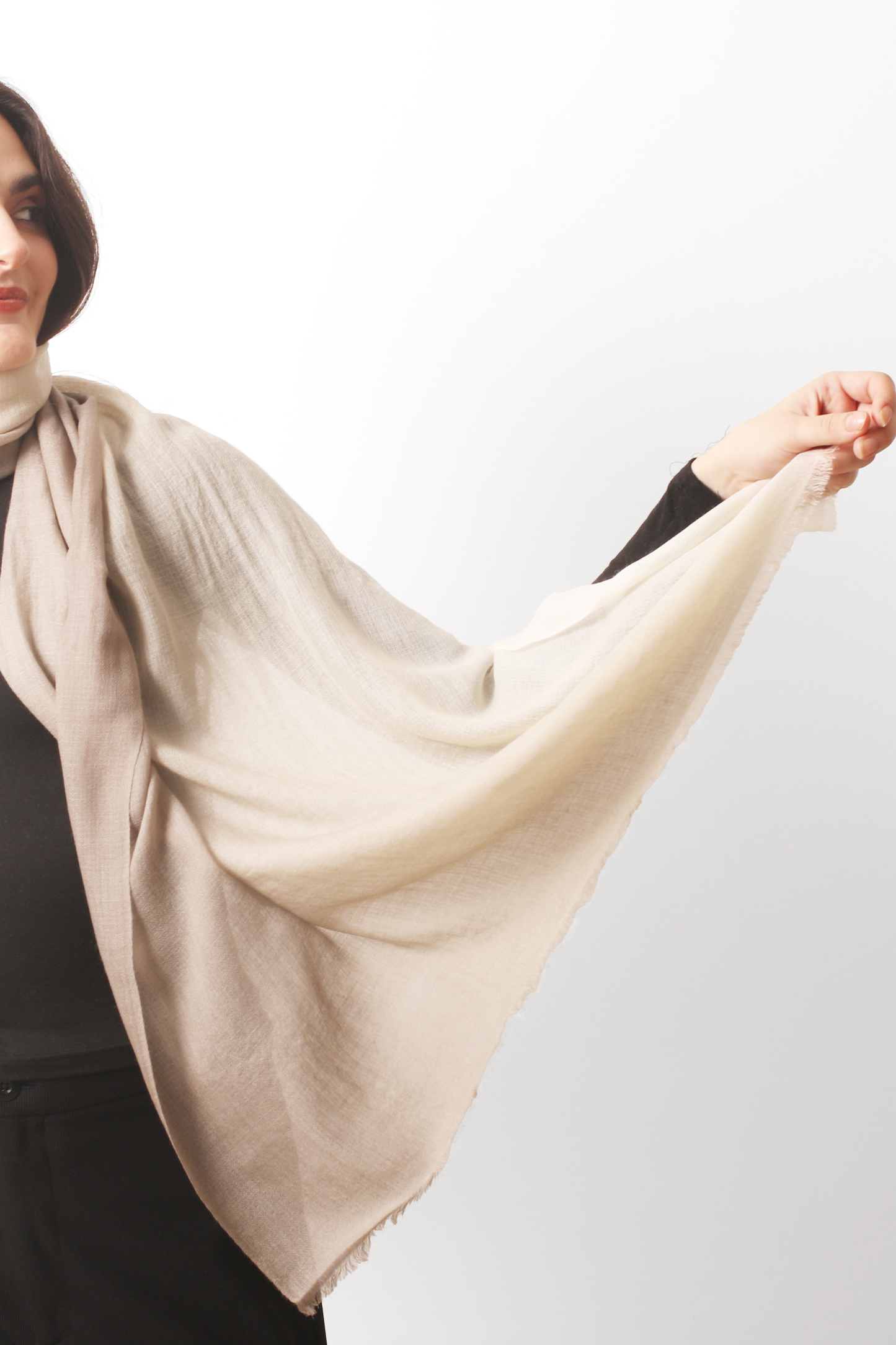 Cherry Wood Ombre Diamond Cashmere Scarf