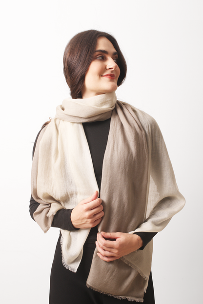 Cherry Wood Ombre Diamond Cashmere Scarf