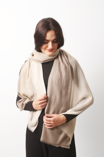 Cherry Wood Ombre Diamond Cashmere Scarf