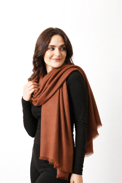 Squirrel Silk Cashmere Twill Scarf