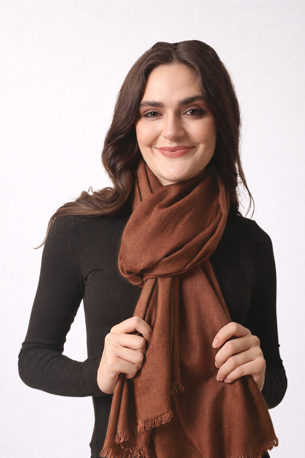 Squirrel Silk Cashmere Twill Scarf