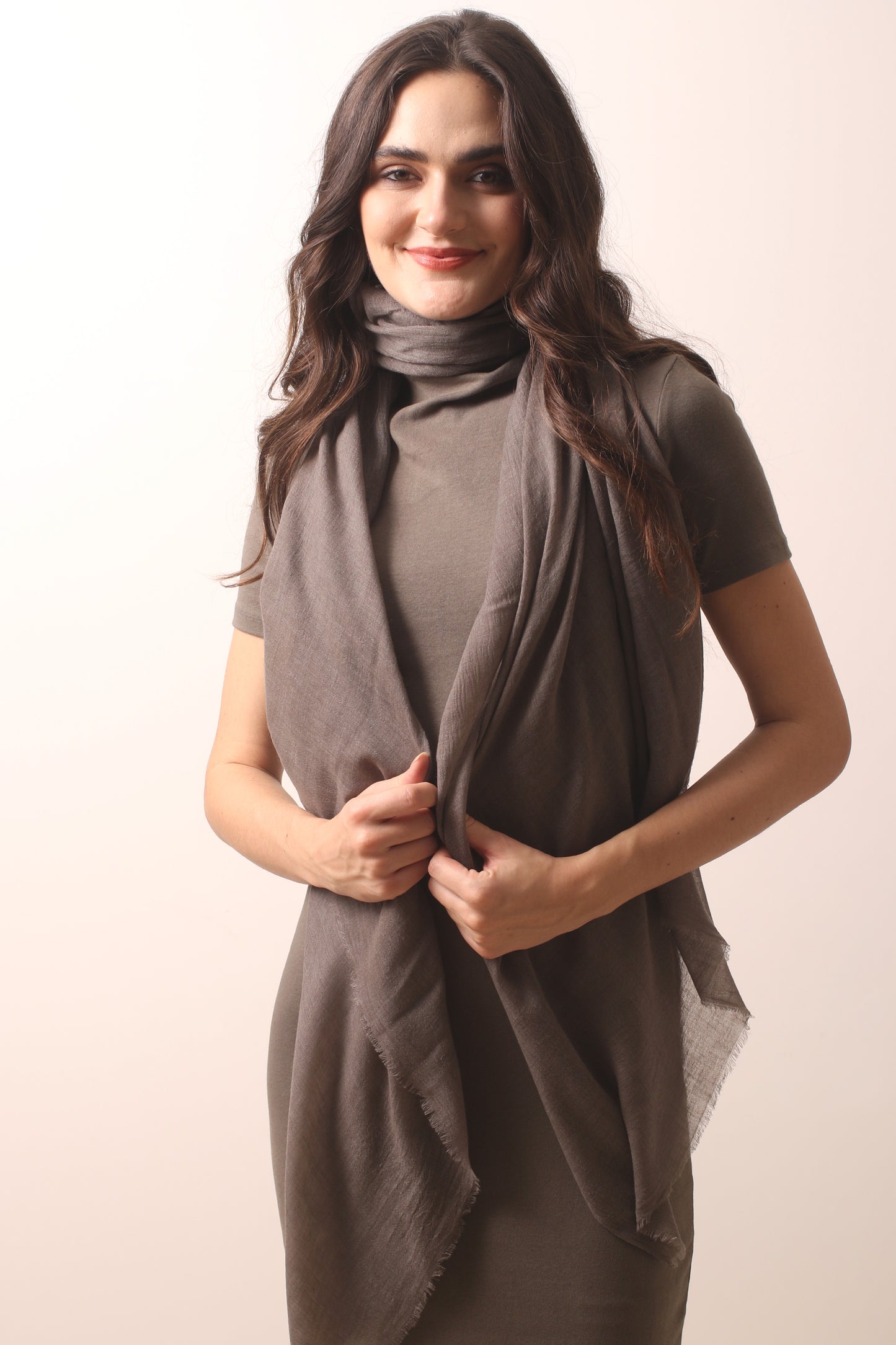 Stormy Grey Cashmere Air Scarf 2- Pashma Women's