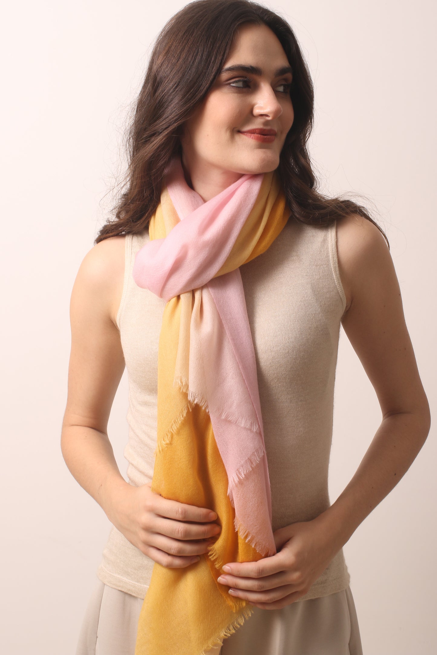 Sunray Ombre Diamond Cashmere Scarf 1- Pashma Women's