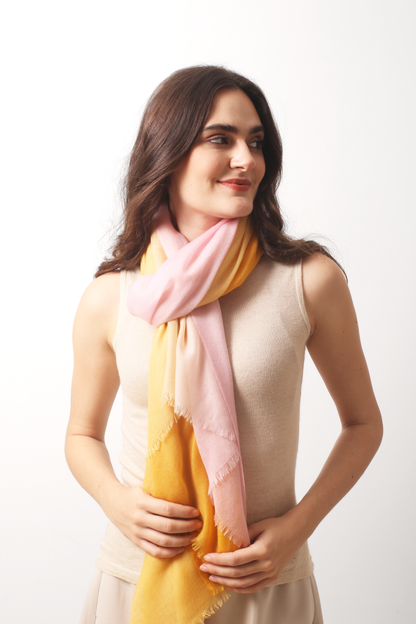Cherry Wood Ombre Diamond Cashmere Scarf