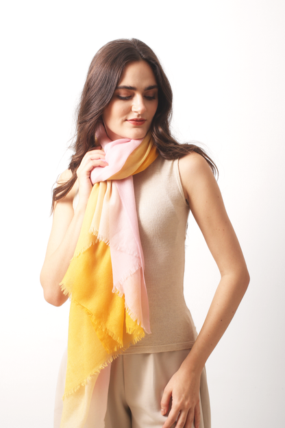 Cherry Wood Ombre Diamond Cashmere Scarf