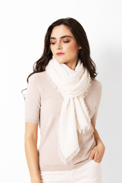 Swan Knitted Cashmere Scarf