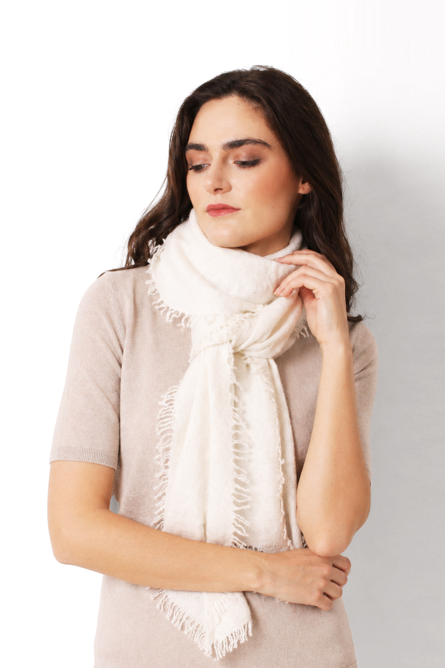 Swan Knitted Cashmere Scarf