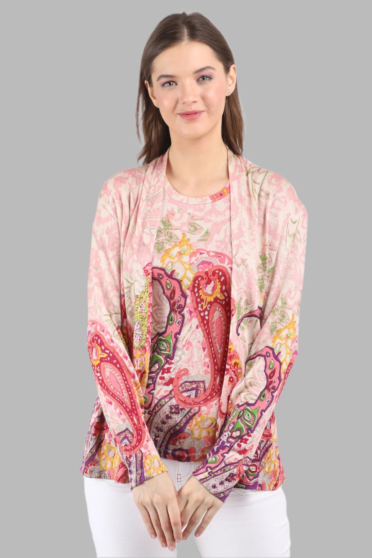 Rosa - Paisley Printed Silk Twin Set
