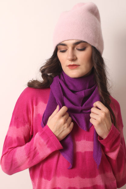 Ultra Violet triangular cashmere scarf- Pashma Women's