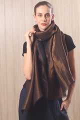 Black & Gold  reversable gleam scarf