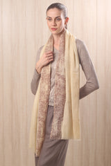 wool cashmere abstract textures scarf