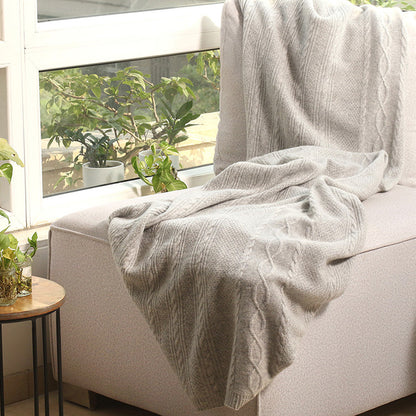 Cable Knit Cashmere Throw : Theodore
