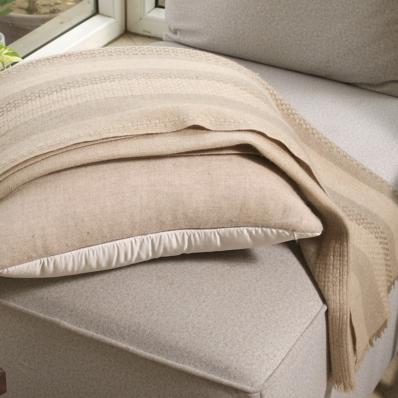 Basket weave Cashmere throw : Caroline