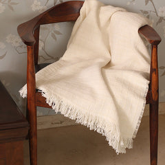 Alpaca Linen Waffle Throw : Benjamin