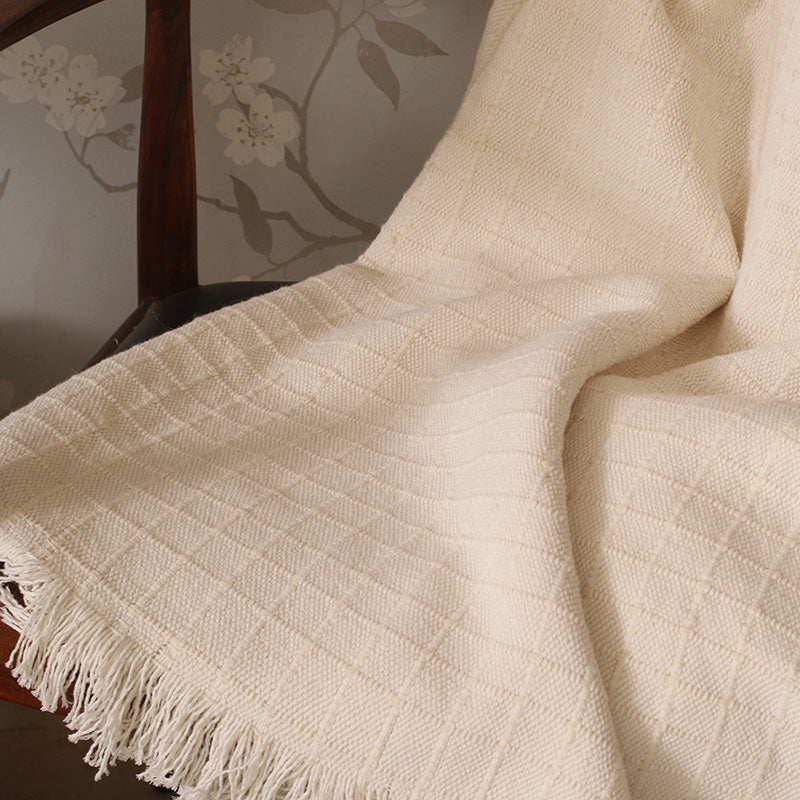 Alpaca Linen Waffle Throw : Benjamin