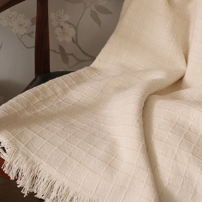 Alpaca Linen Waffle Throw : Benjamin