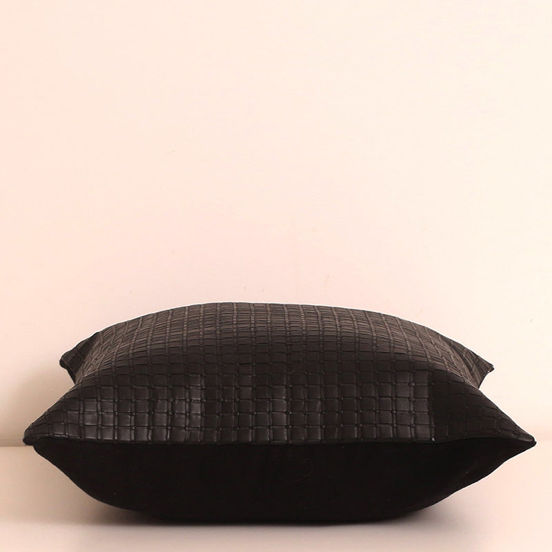 Wyatt : Leather woven Cushion