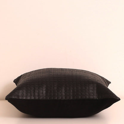 Wyatt : Leather woven Cushion