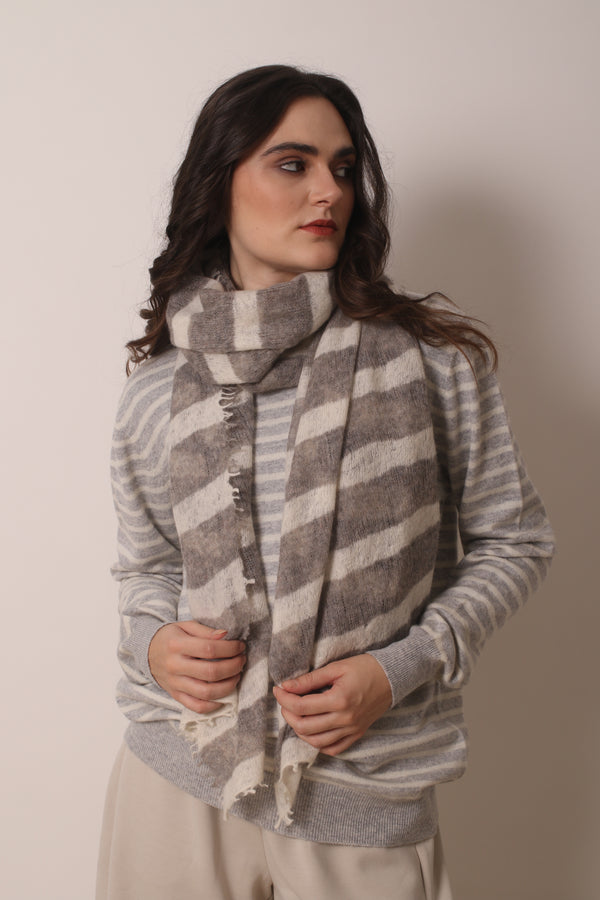 Striped Triangular Scarf