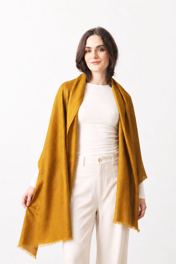 Vintage Silk Cashmere Twill Scarf