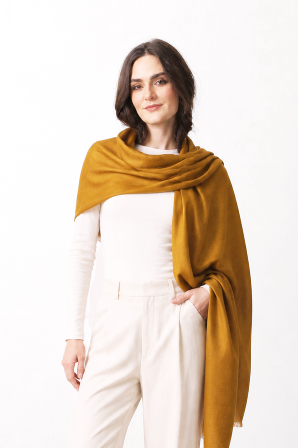 Vintage Silk Cashmere Twill Scarf