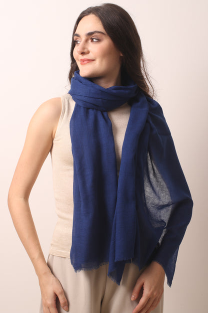 Whale Blue Cashmere Air Scarf 2- Pasha Women's