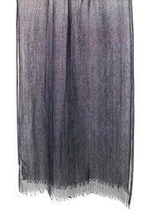 Charcoal Silk Linen Cashmere Scarf