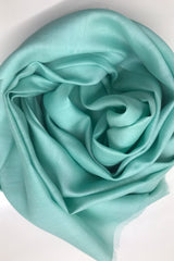 Mint Silk Wool Scarf