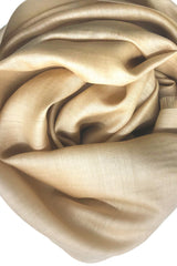 Beige Silk Wool Scarf