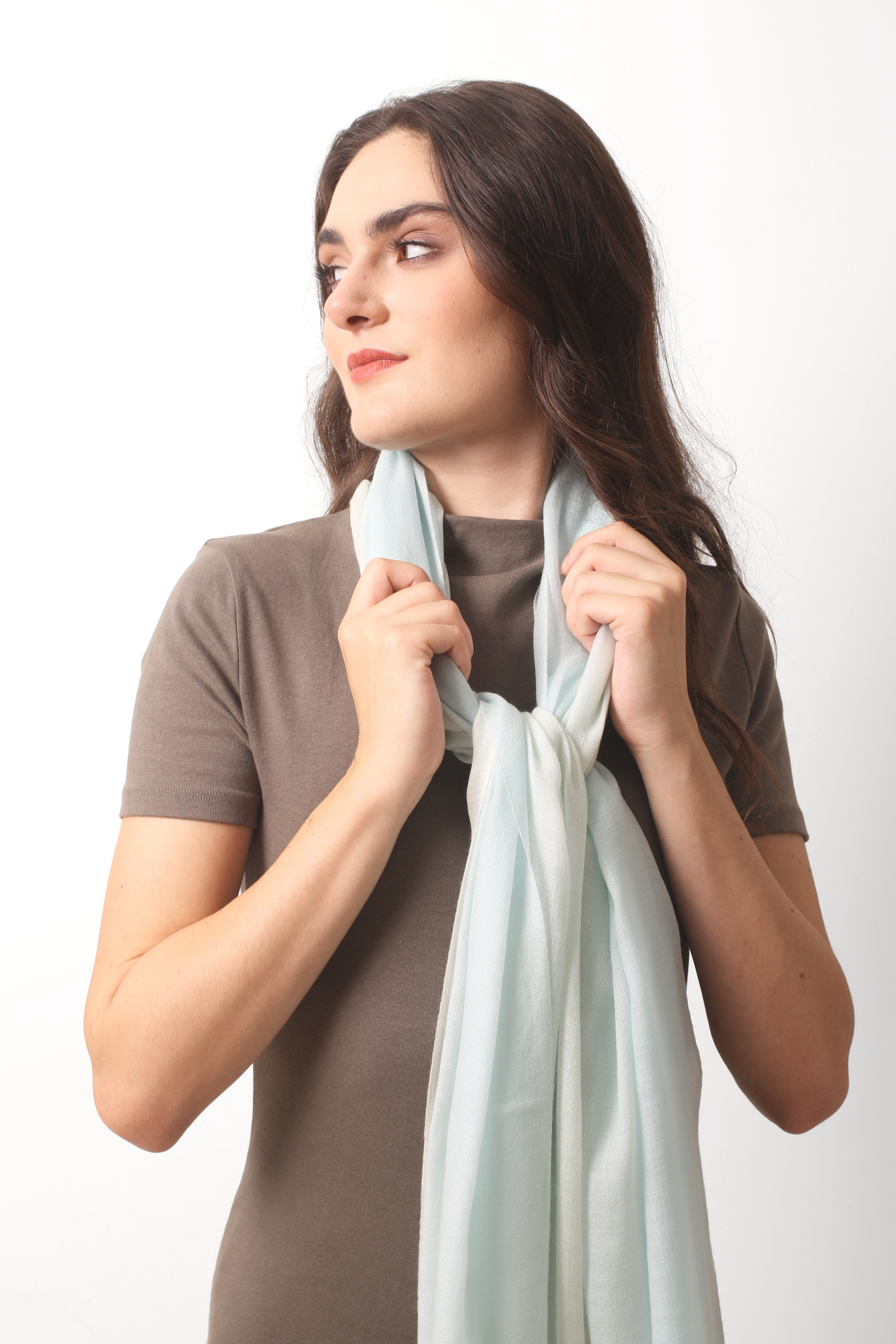 Cherry Wood Ombre Diamond Cashmere Scarf