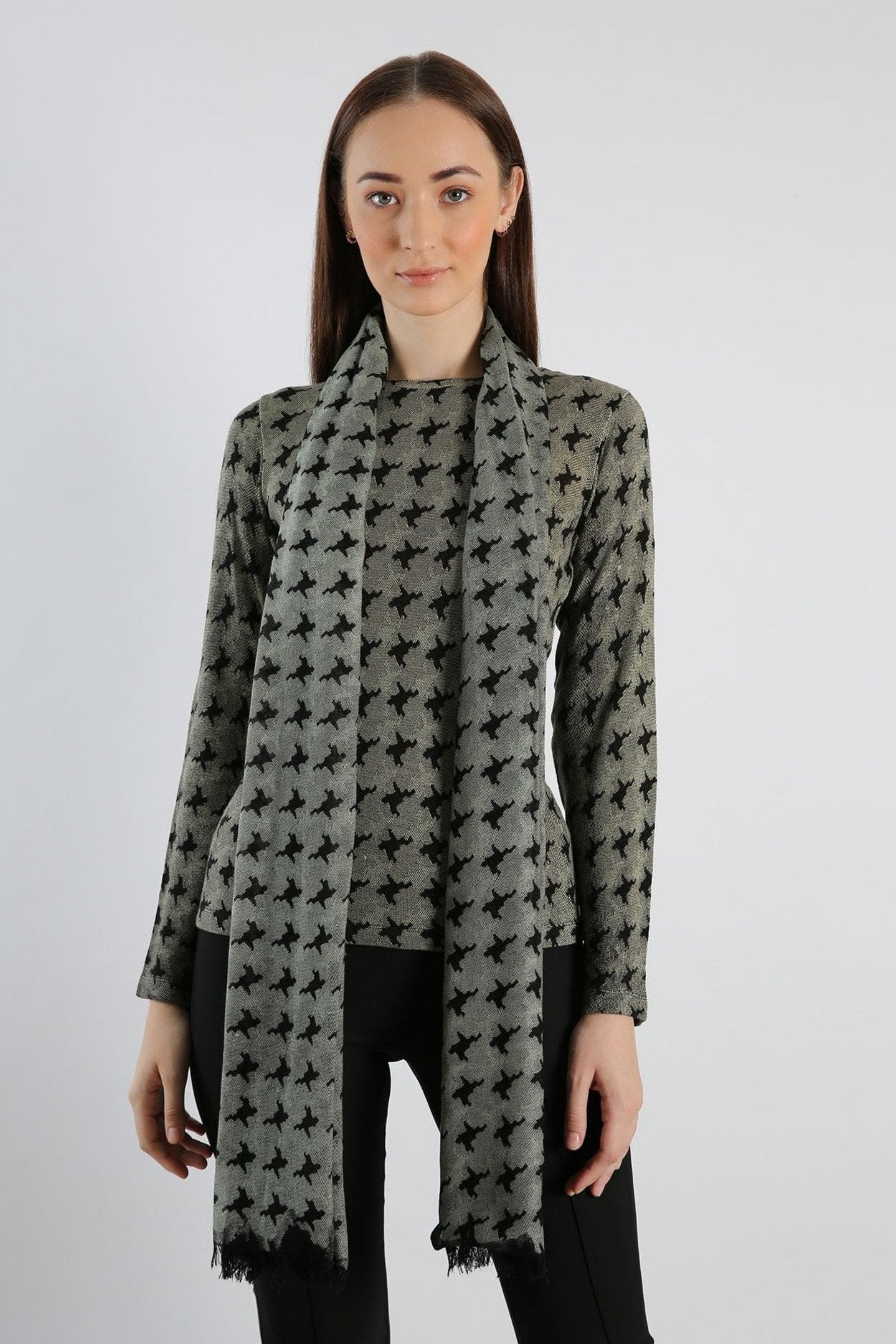 Silk Wool Cashmere Sweater and Scarf Set