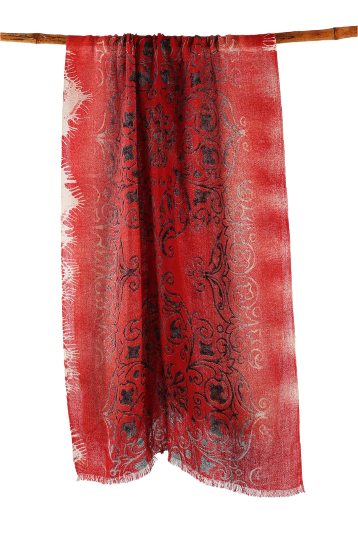 Red Silk Cashmere Scarf
