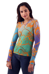 Multicolour Baroque Top