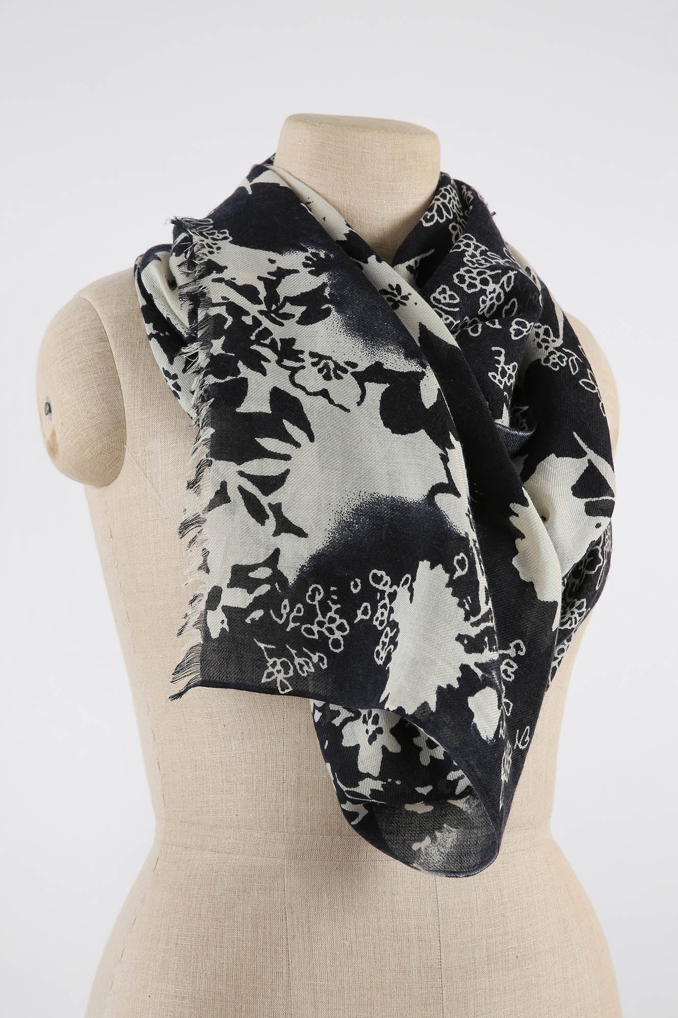 Printed Silk Cashmere Scarf